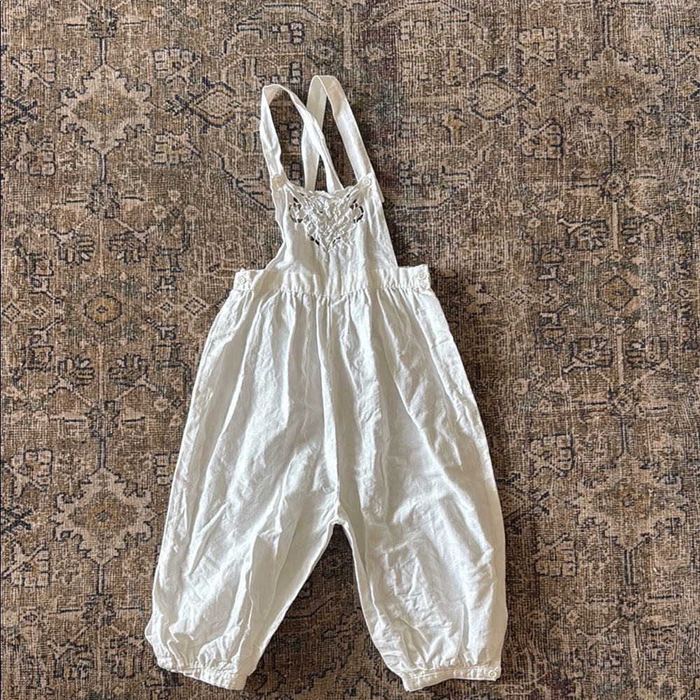 Stylish Kids' Cream Overalls